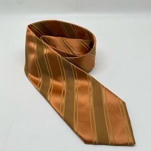 Henry Jacobson Striped Brown Neck Tie